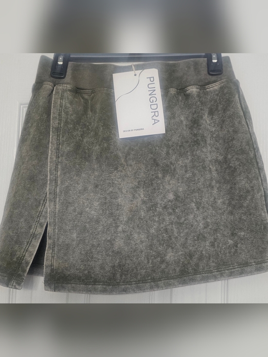 pungdra Dresses & Skirts - NWT..Pungdra branded gray/olive washed skort features a high-waisted design Med